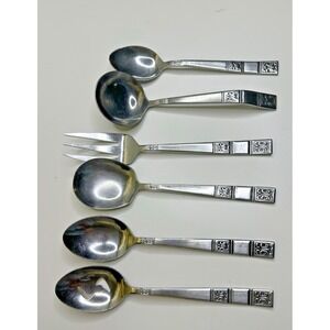 Vtg Towle Supreme Cutlery Stainless Flatware Japan pattern  MCM 6 PC